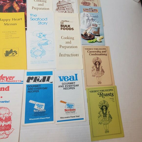 Vintage 17 Recipe Pamphlet Lot Veal Fred Meyer Pepperidge Ephemera - Picture 5 of 5